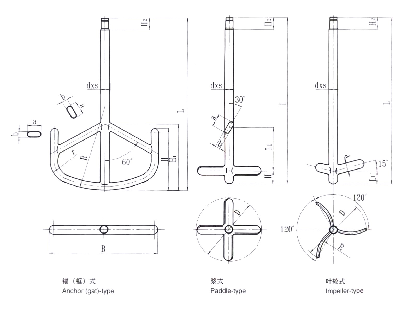 搪玻璃搅拌器示意图